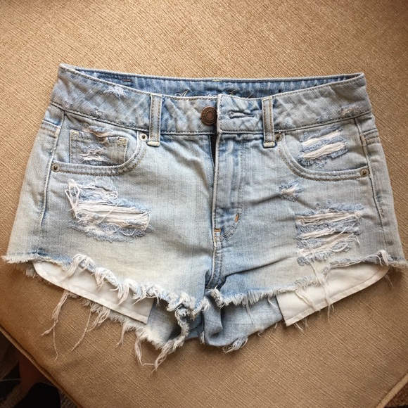 American Eagle Outfitters Pants - American Eagle High Rise Denim Shorts Size 0